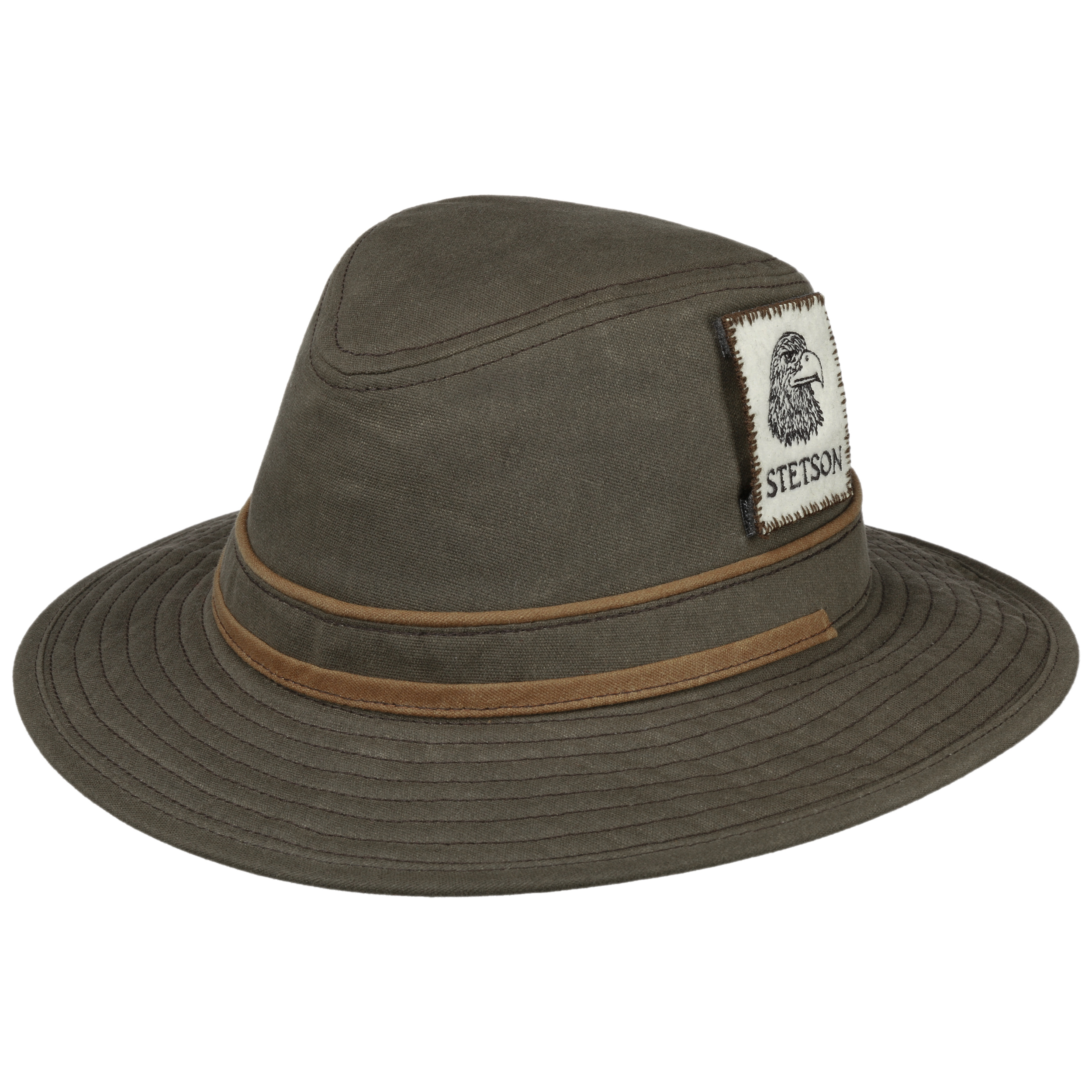 Vintage Waxed Cotton Outdoor Hat By Stetson