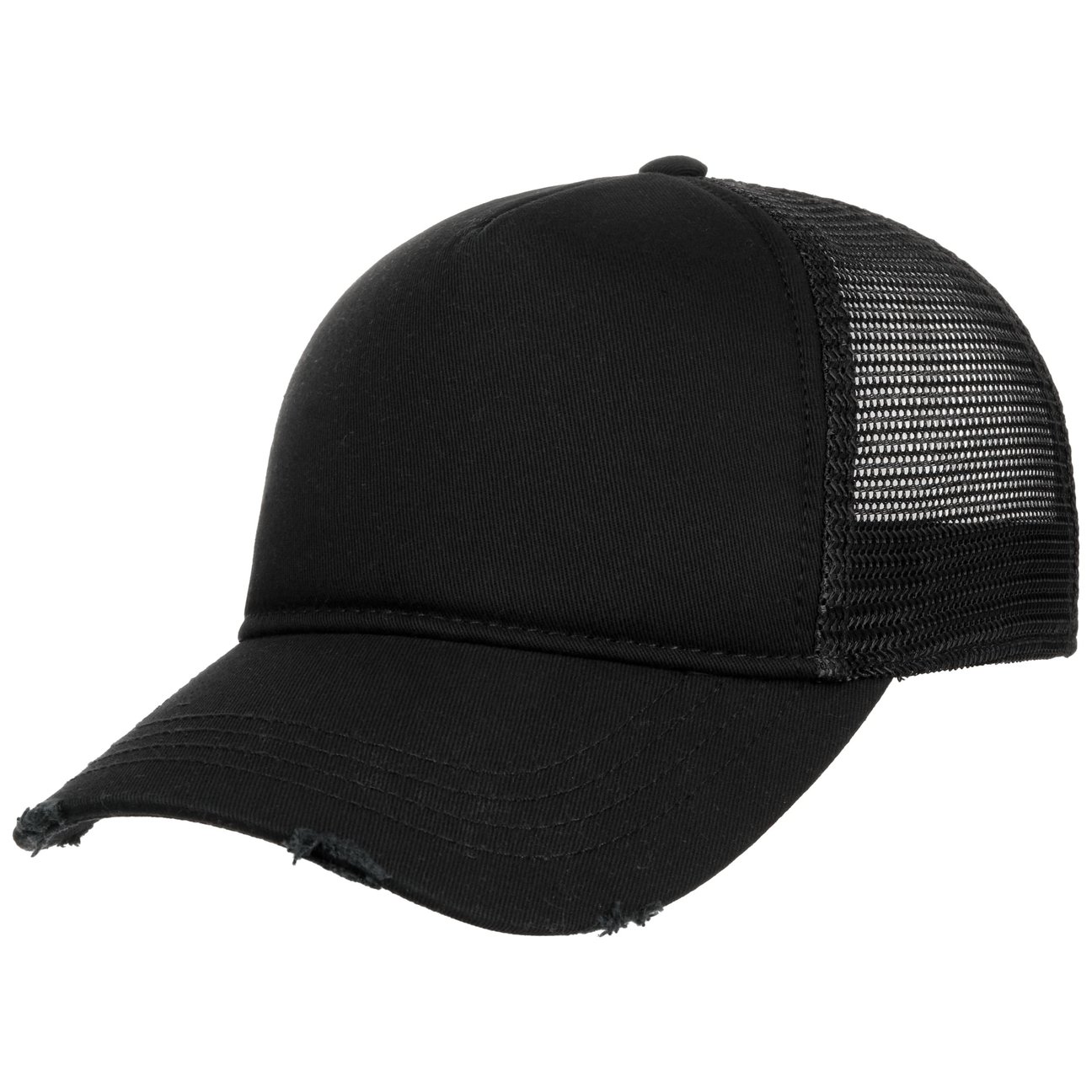 Hatshopping.co.uk Women's Black Rapper Destroyed Cap