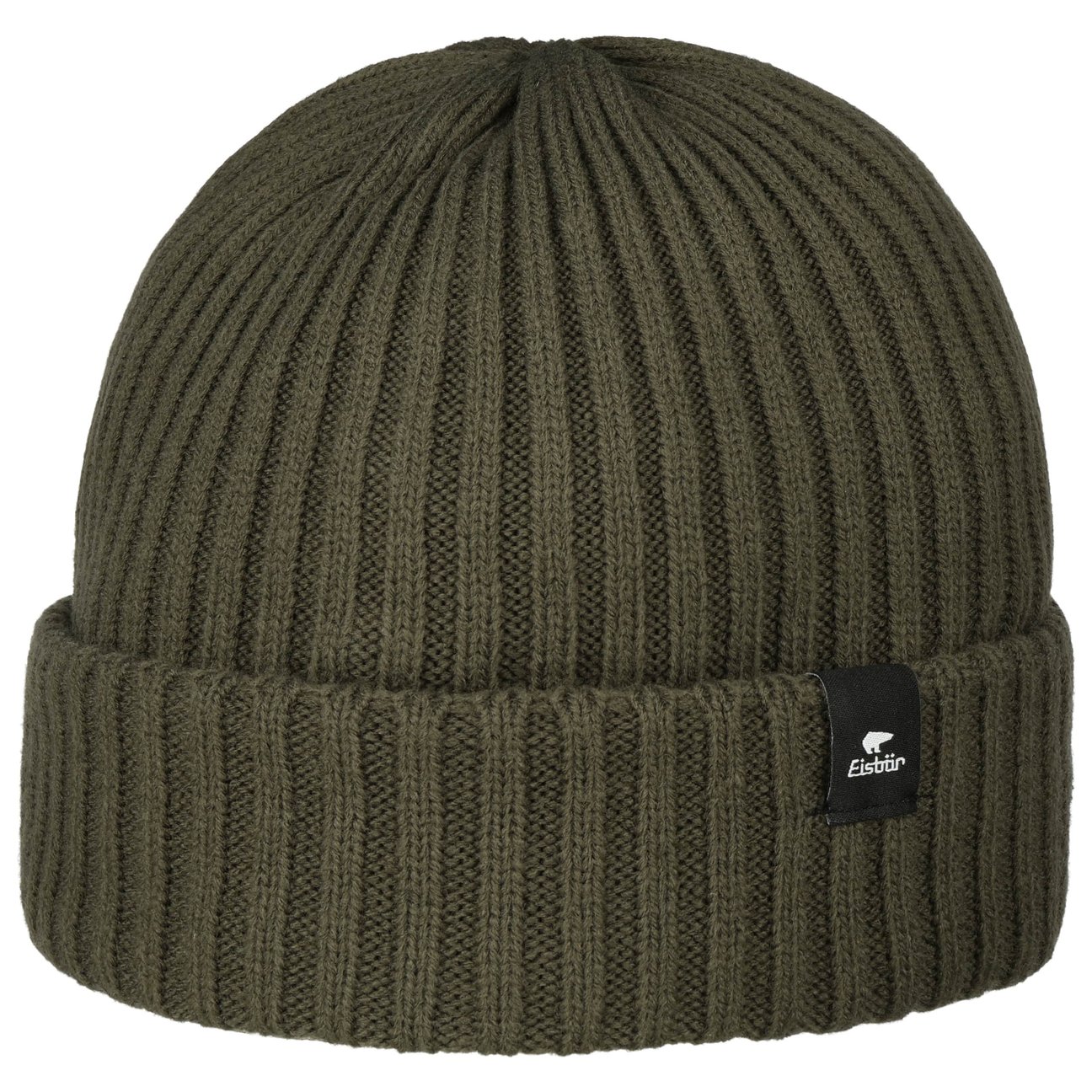 Eisbär Men's Olive Ripp Pull On Hat With Cuff By