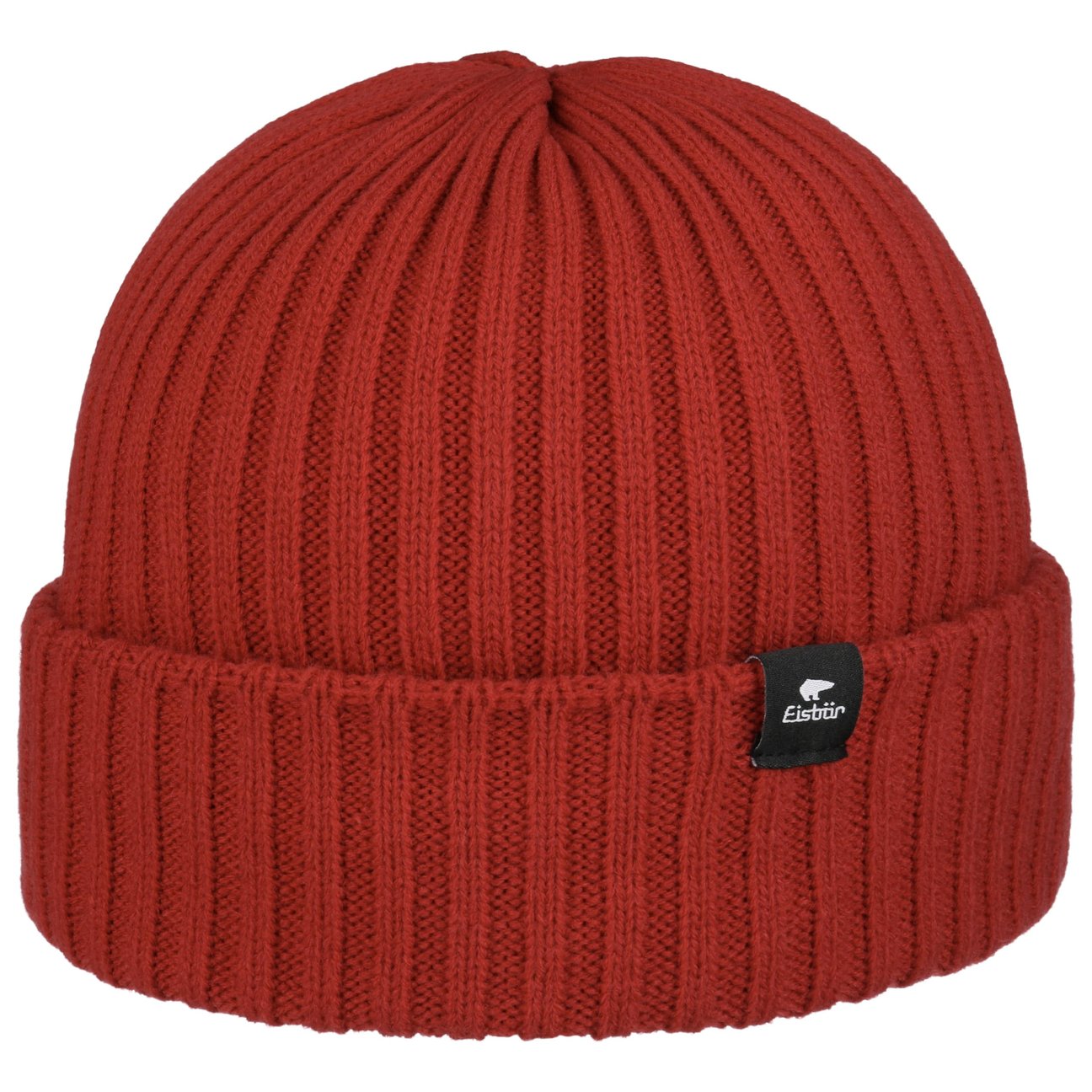 Eisbär Men's Red Ripp Pull On Hat With Cuff By