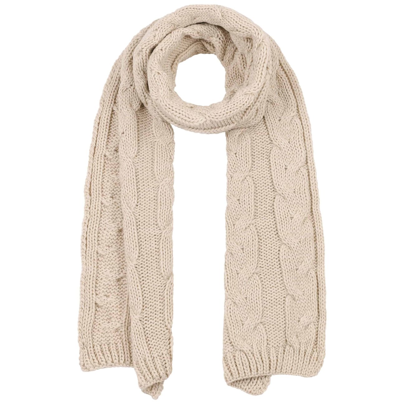 Mcburn Women's Oatmeal Britta Cable Knit Scarf By