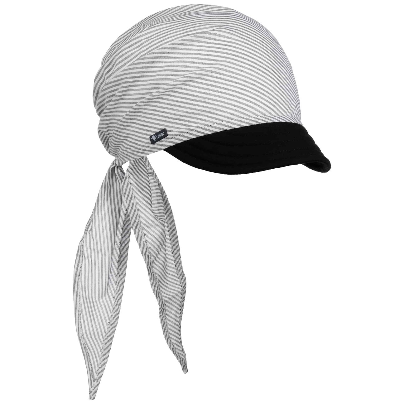 Lipodo Women's Black Jasmine Bandana With Visor By