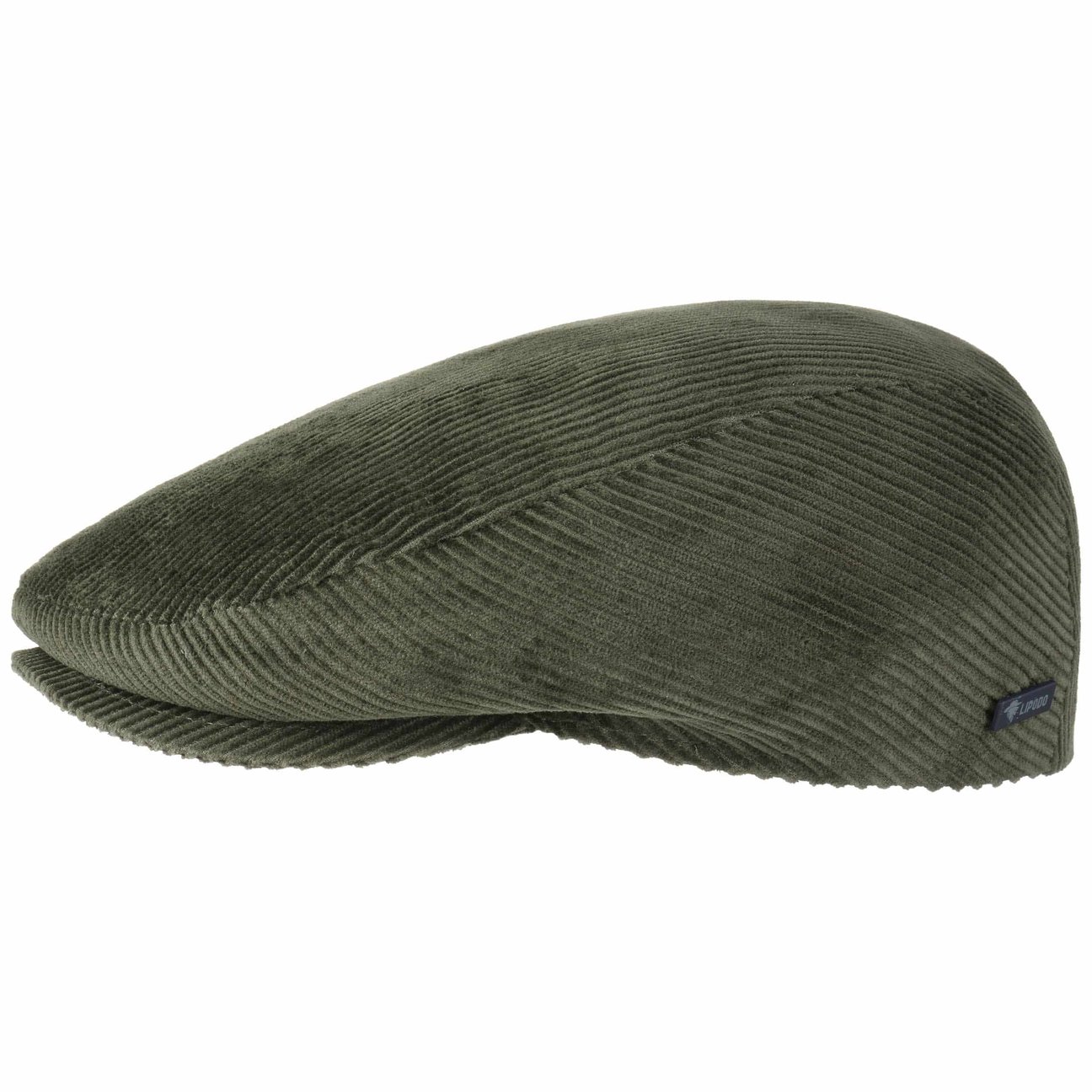 Lipodo Unisex Olive Cordial Flat Cap By