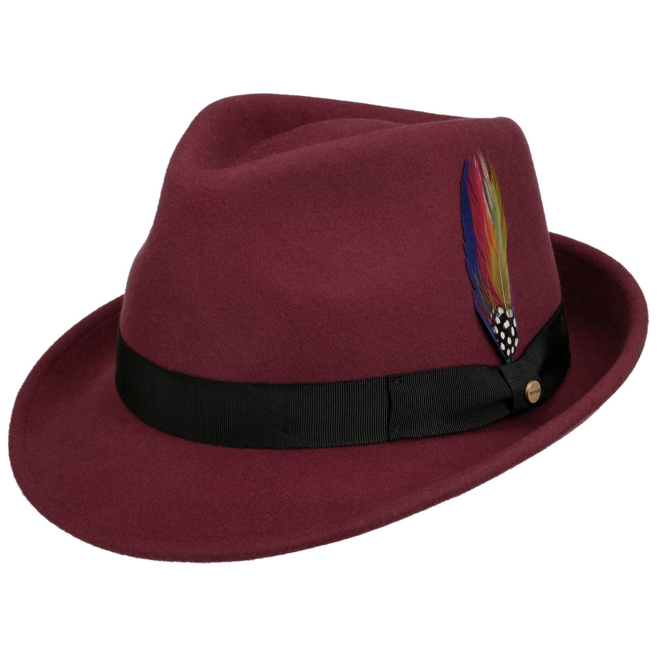Stetson Women's Raspberry Elkader Trilby Felt Hat By