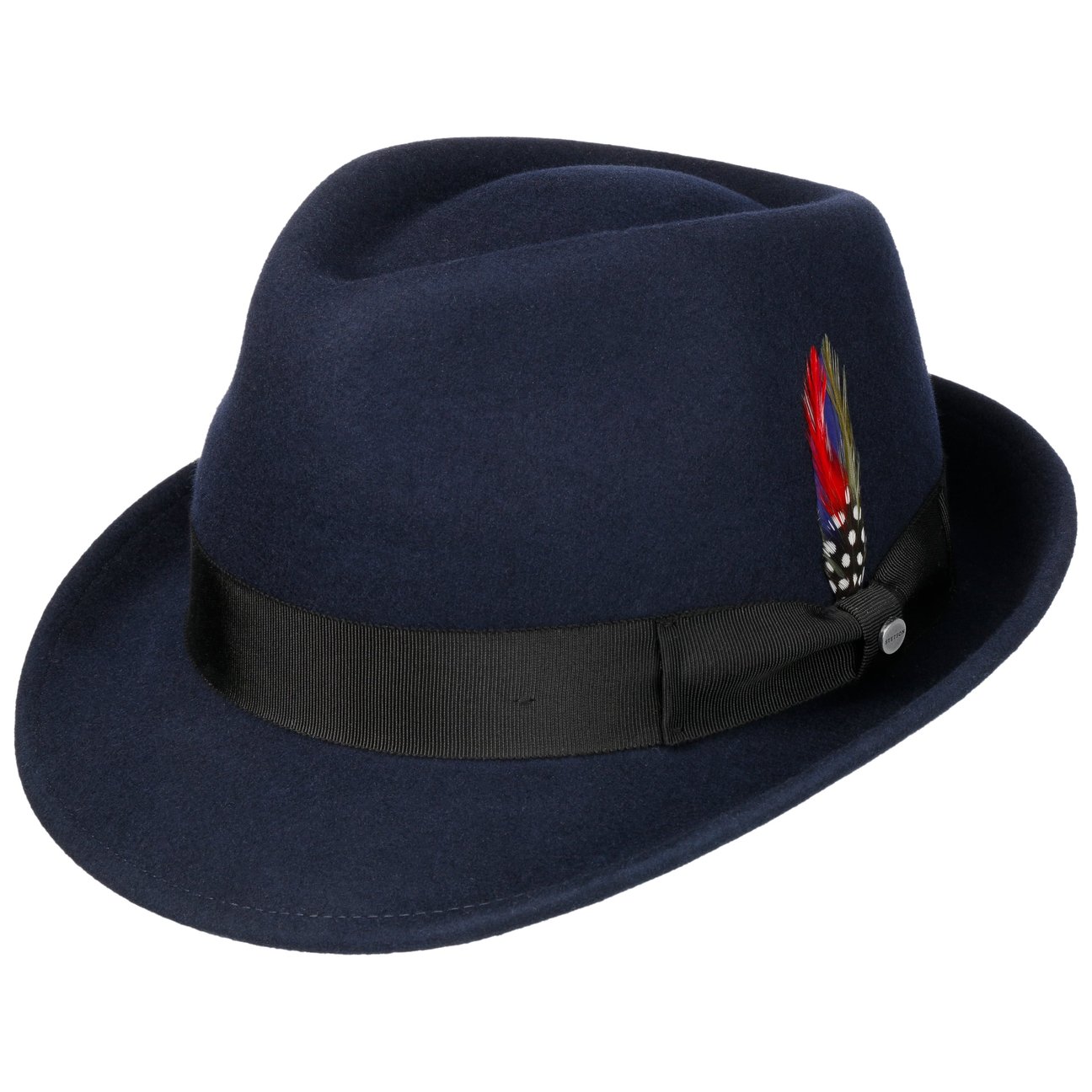 Stetson Women's Blue Elkader Trilby Felt Hat By