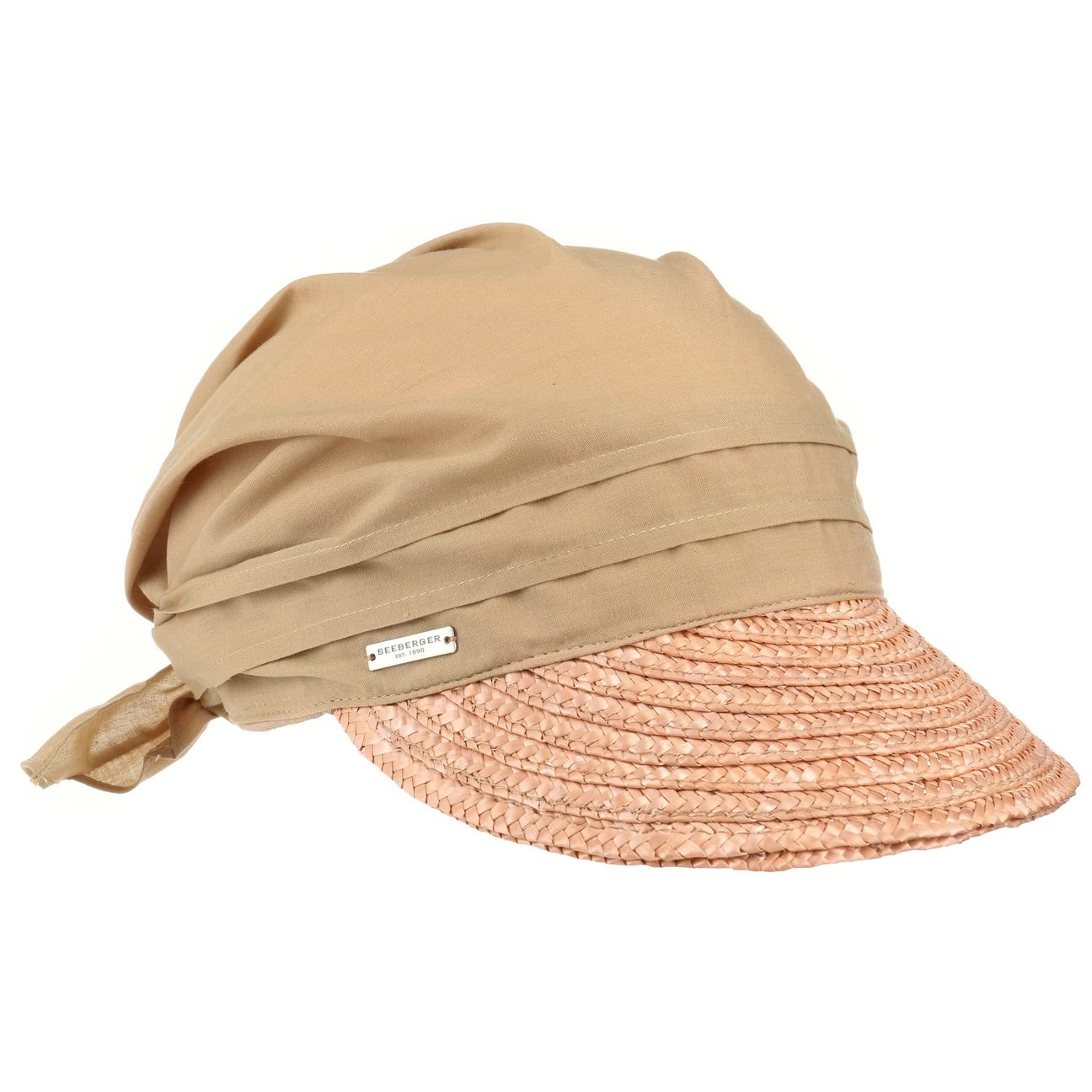 Seeberger Unisex Beige Ansali Straw Visor Cap By