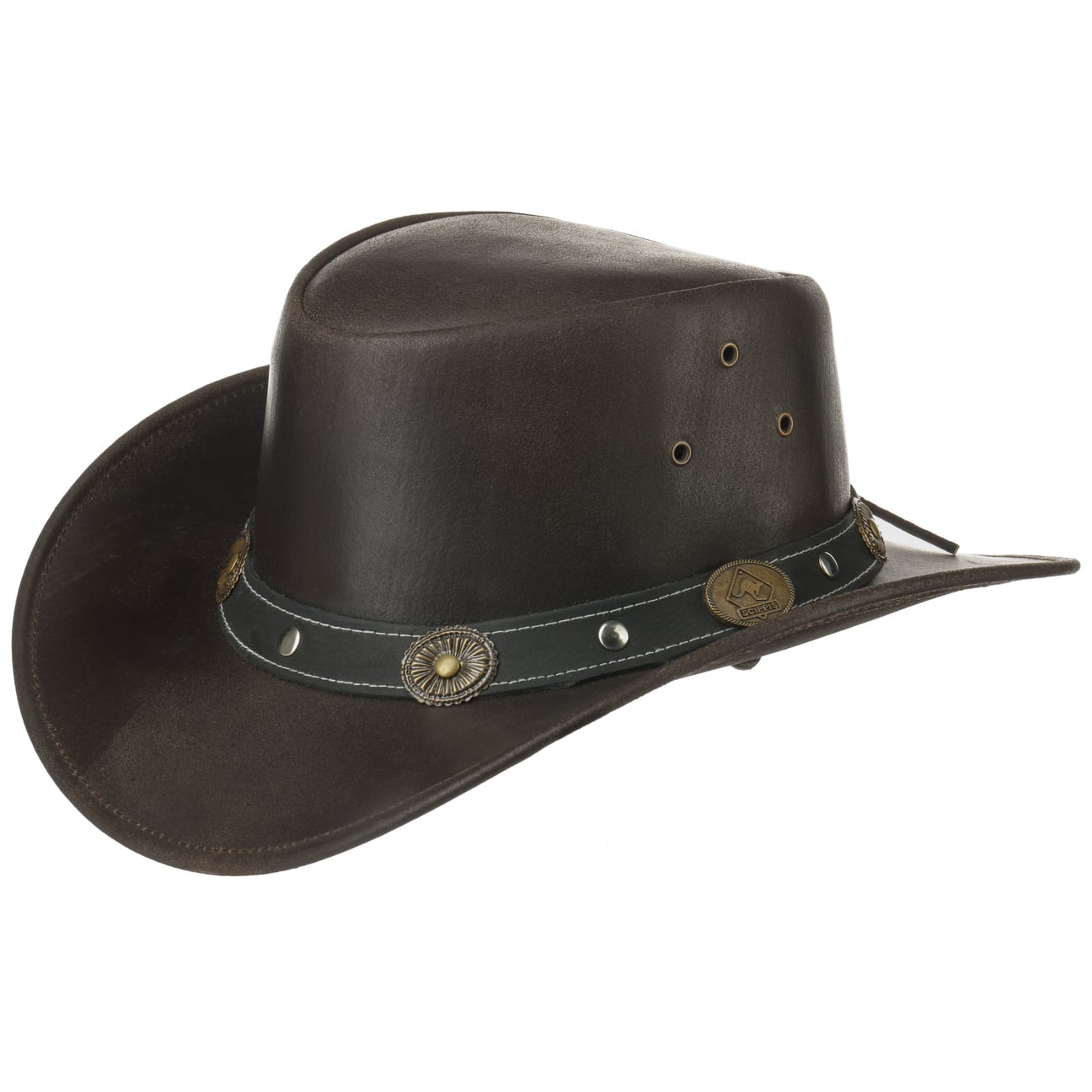 Scippis Women's Brown Elreno Leather Hat By