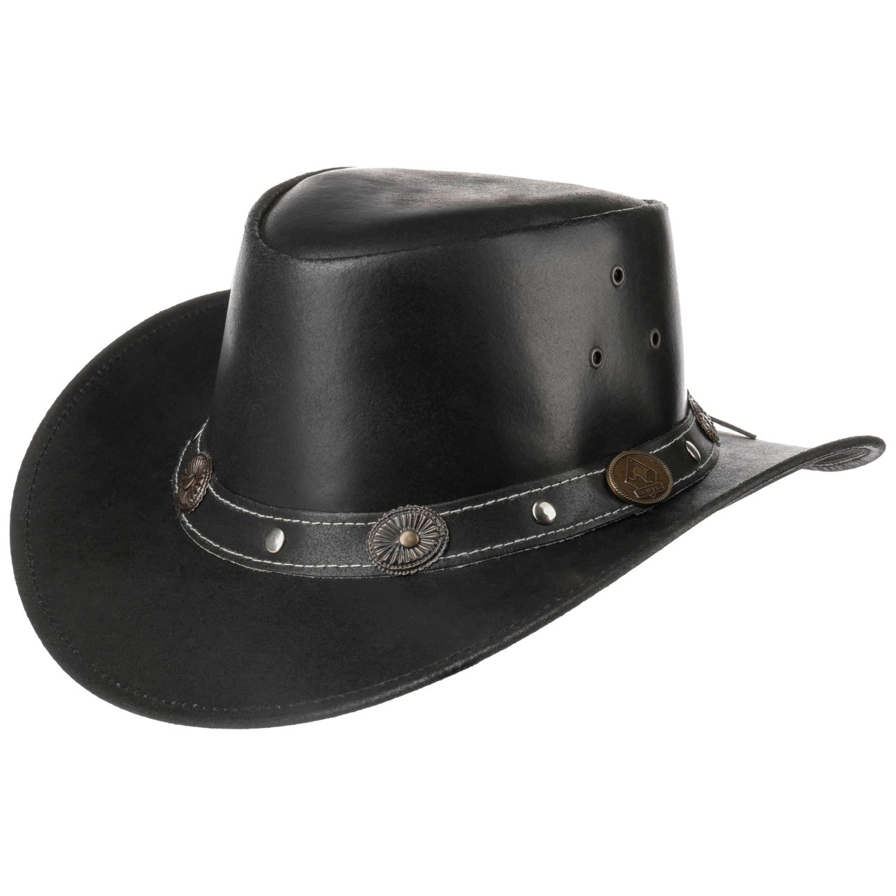 Scippis Women's Black Elreno Leather Hat By