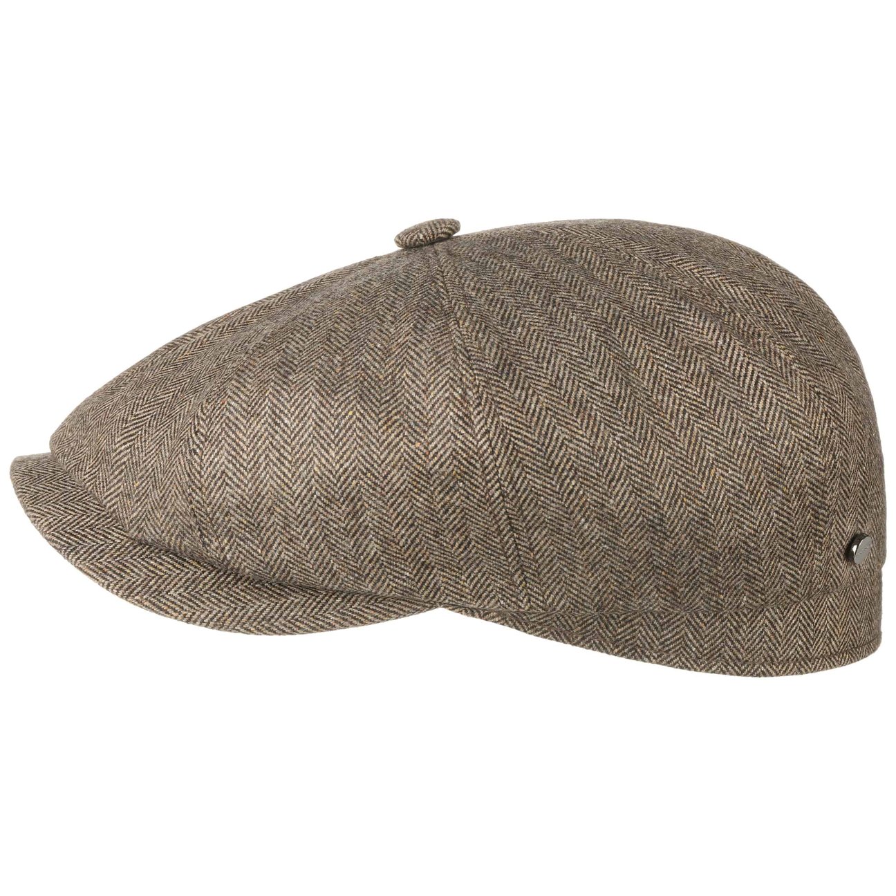 Stetson Men's Brown Hatteras Cashmere Silk Flat Cap By