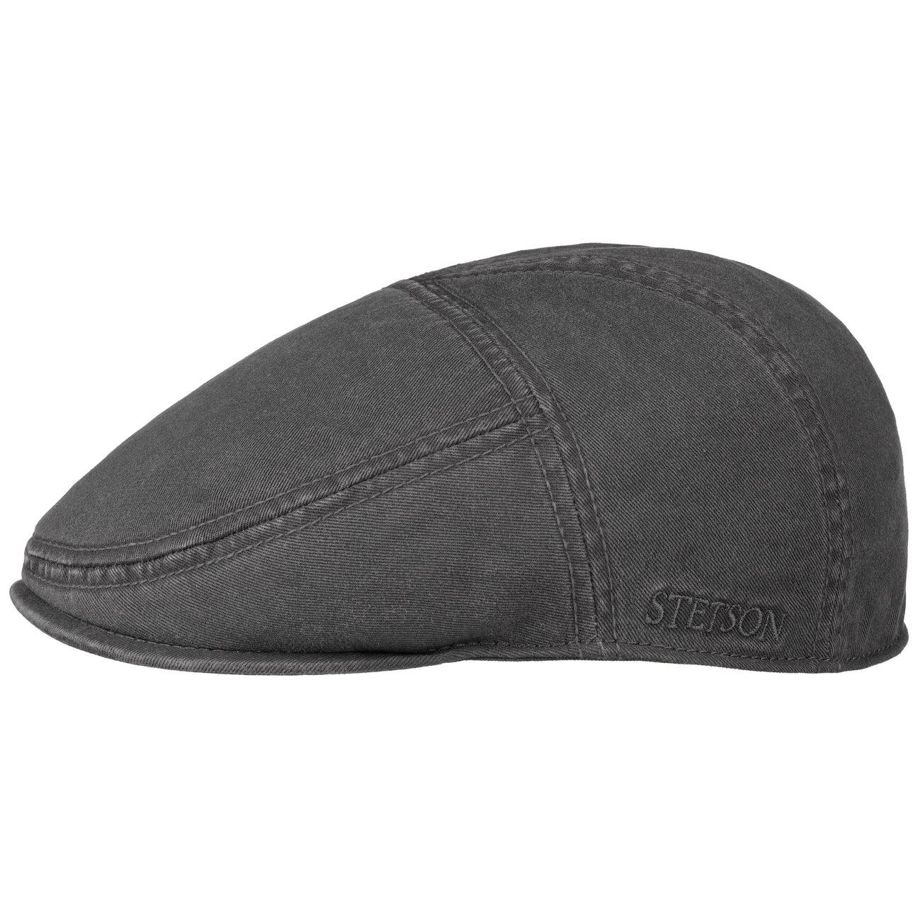 Stetson Unisex Dark Grey Paradise Cotton Flat Cap By
