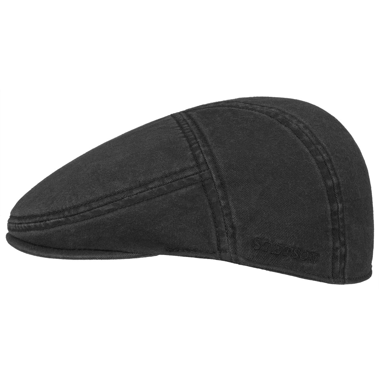 Stetson Unisex Black Paradise Cotton Flat Cap By