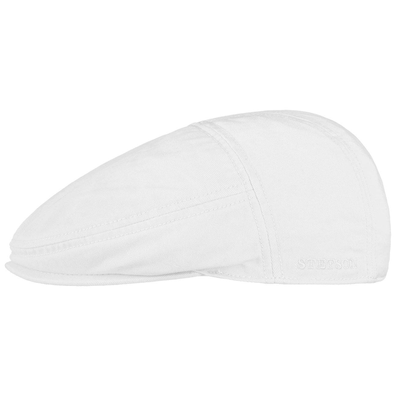 Stetson Unisex White Paradise Cotton Flat Cap By