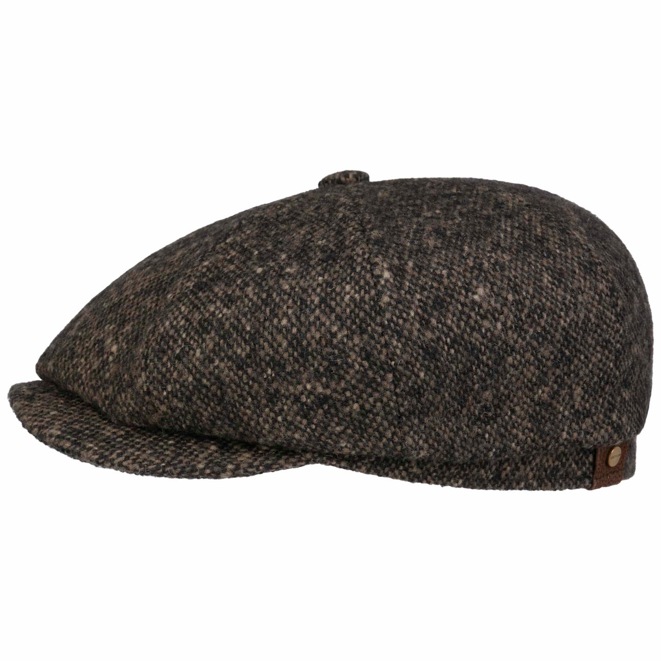 Stetson Women's Anthracite-Grey Hatteras Donegal Tweed Cap By