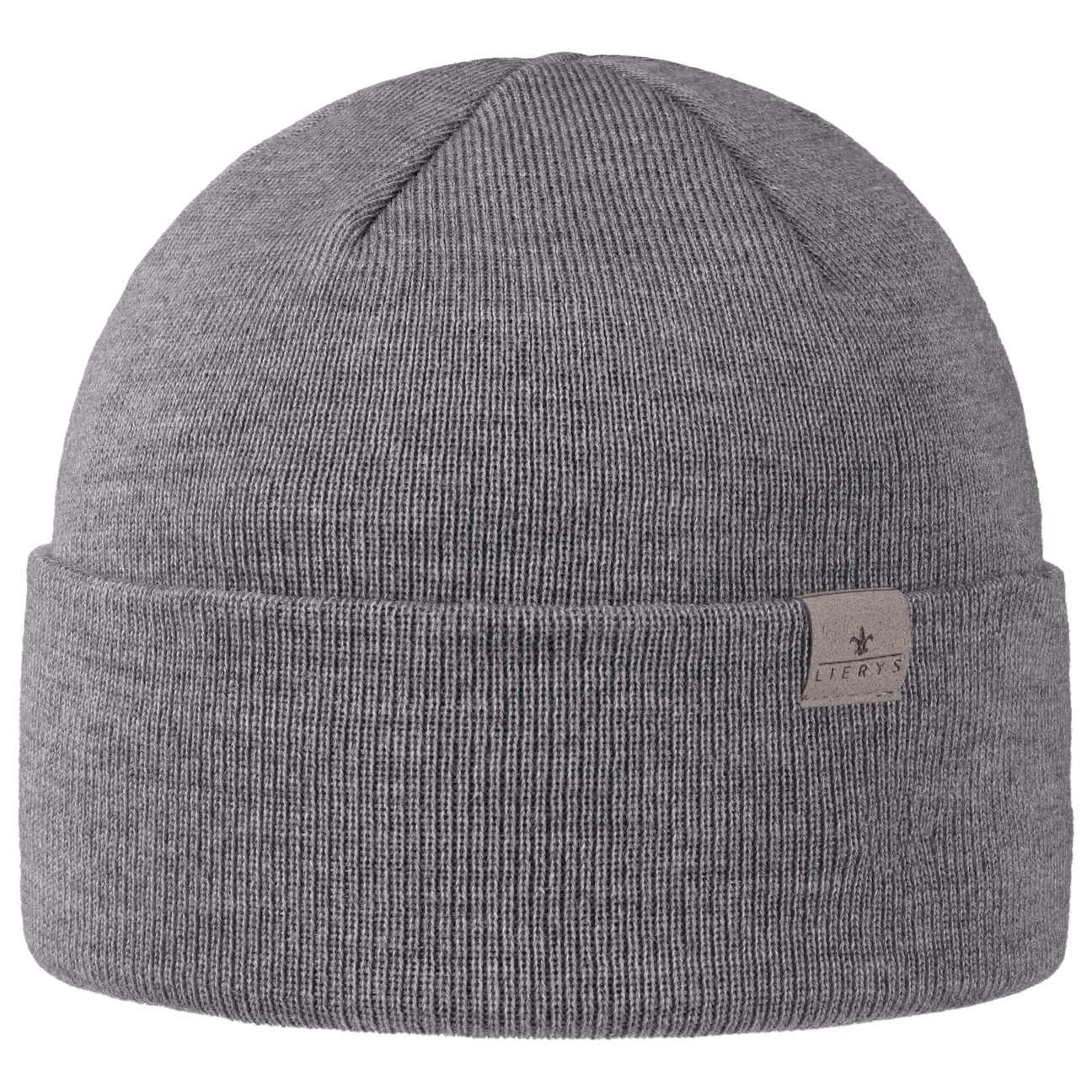 Lierys Women's Grey Fine Merino Knit Hat With Cuff By
