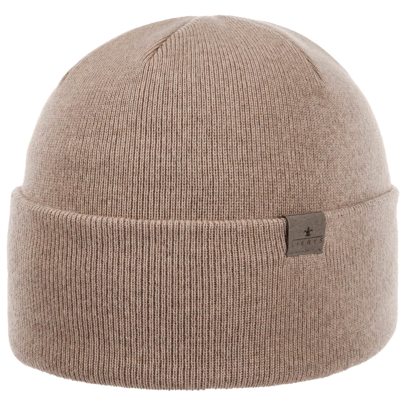 Lierys Women's Beige Fine Merino Knit Hat With Cuff By