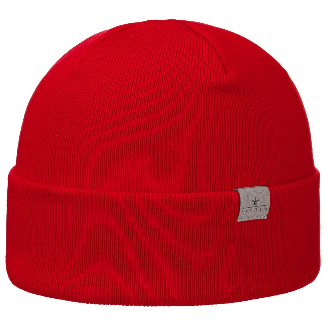 Lierys Women's Red Fine Merino Knit Hat With Cuff By