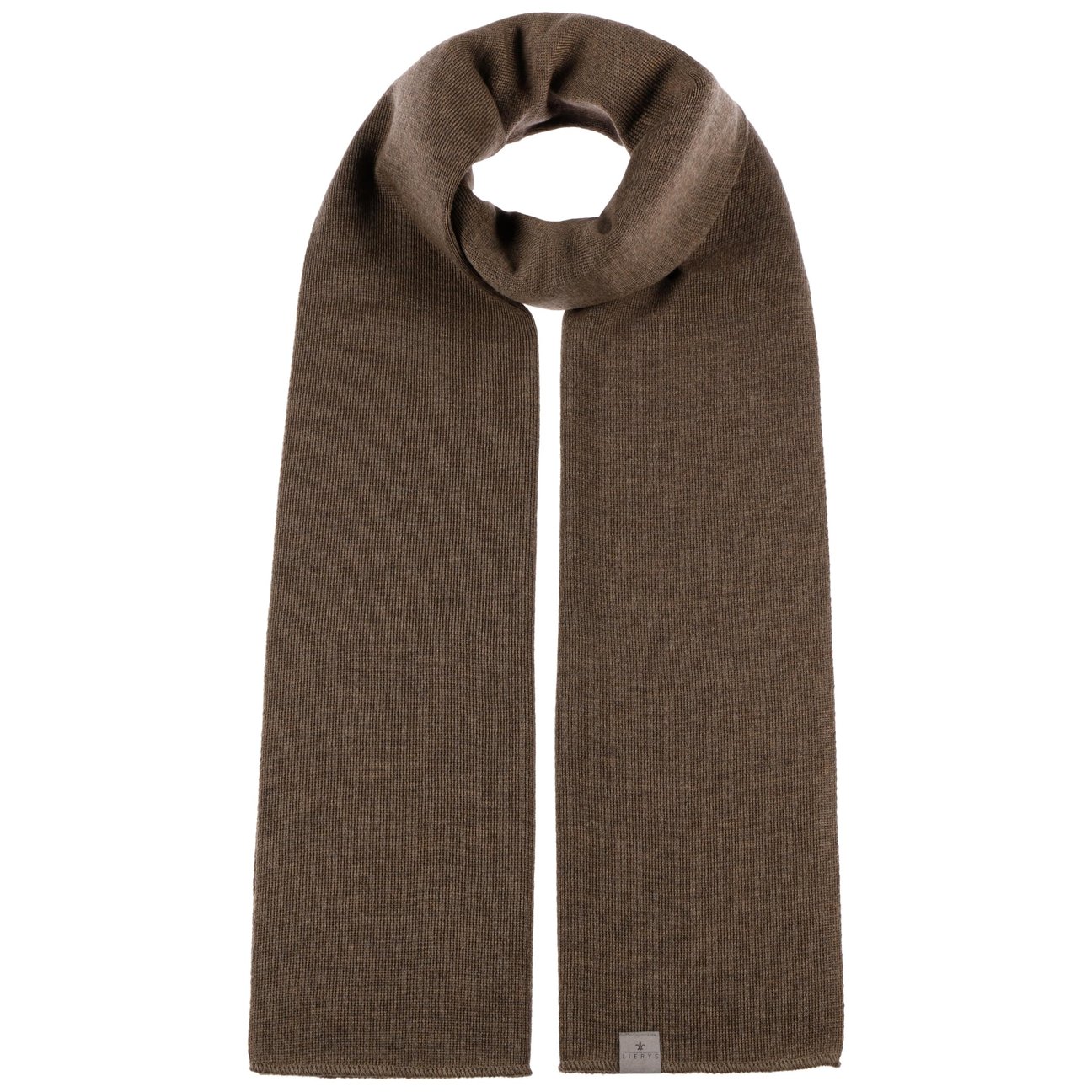 Lierys Women's Brown Fine Merino Knit Scarf By