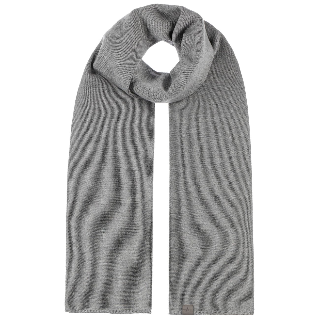 Lierys Women's Grey Fine Merino Knit Scarf By