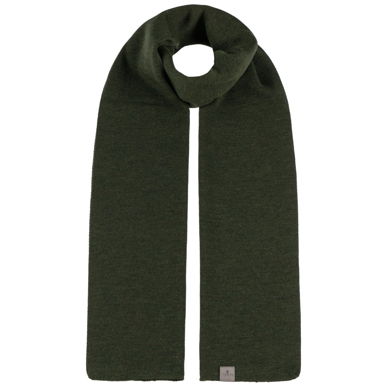 Lierys Women's Olive Fine Merino Knit Scarf By