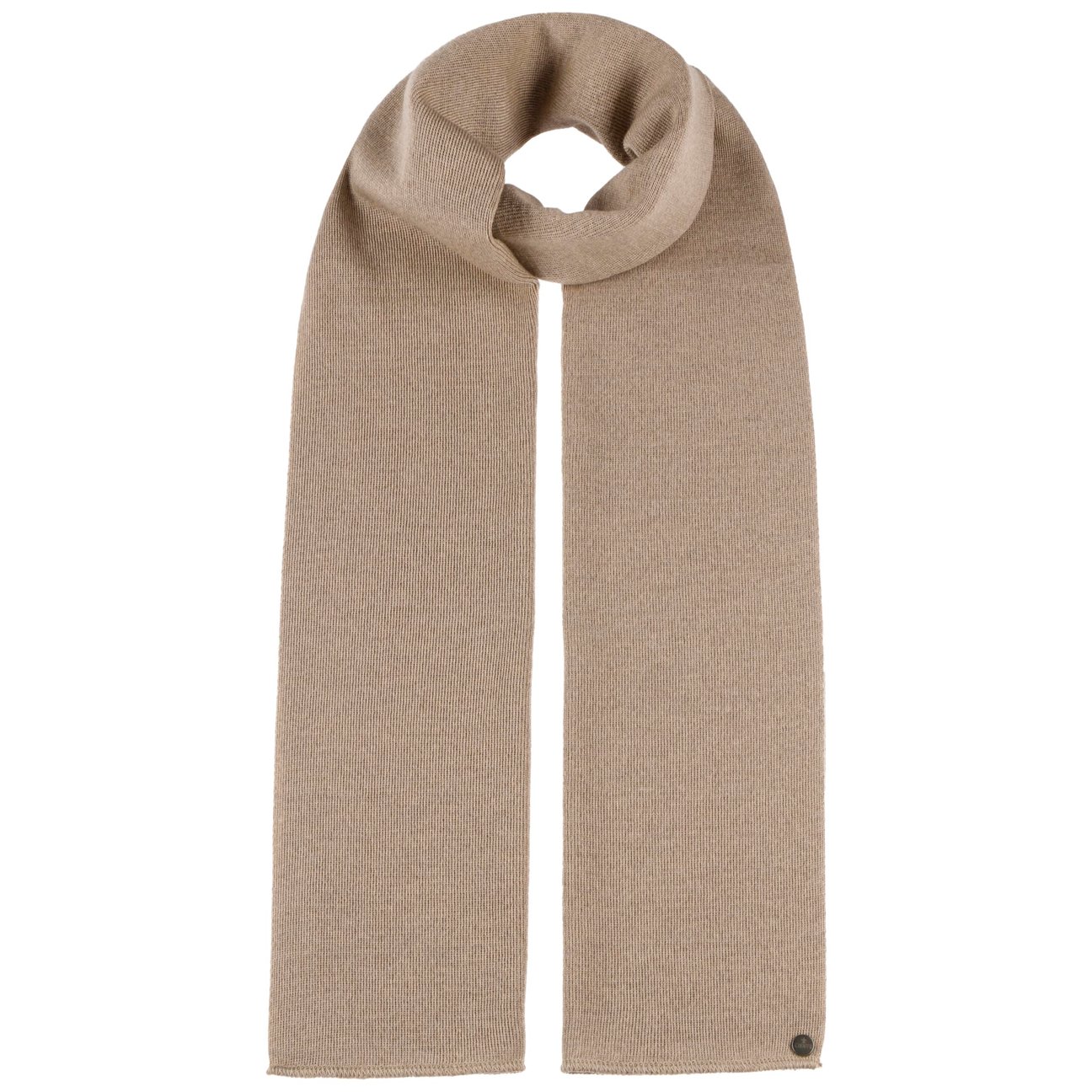 Lierys Women's Beige Fine Merino Knit Scarf By