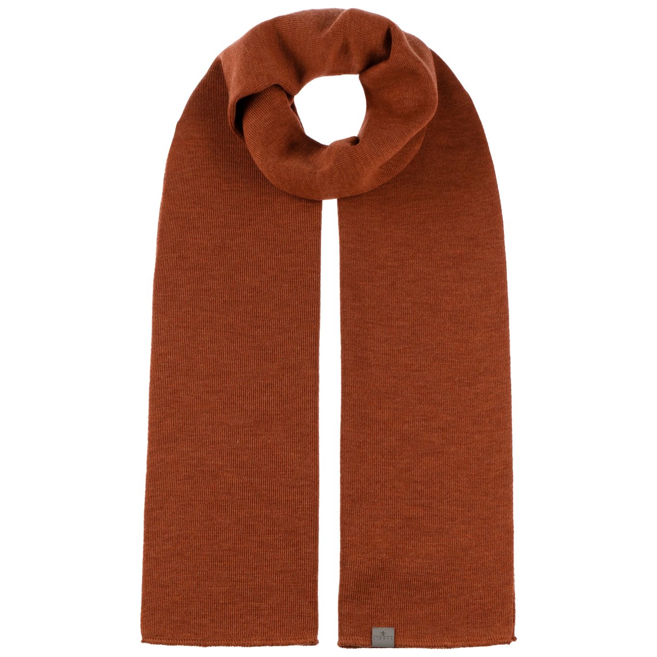 Lierys Women's Rust Fine Merino Knit Scarf By