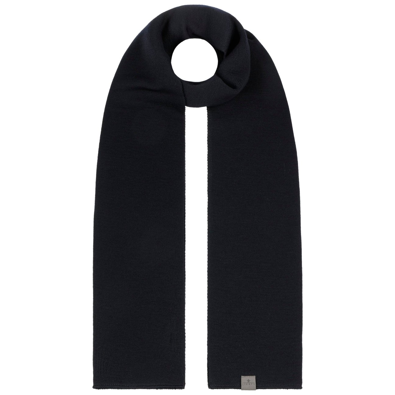 Lierys Women's Blue Fine Merino Knit Scarf By