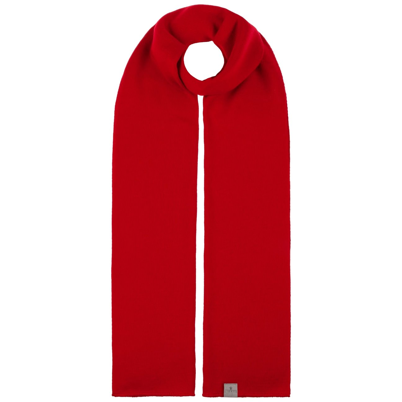 Lierys Women's Red Fine Merino Knit Scarf By