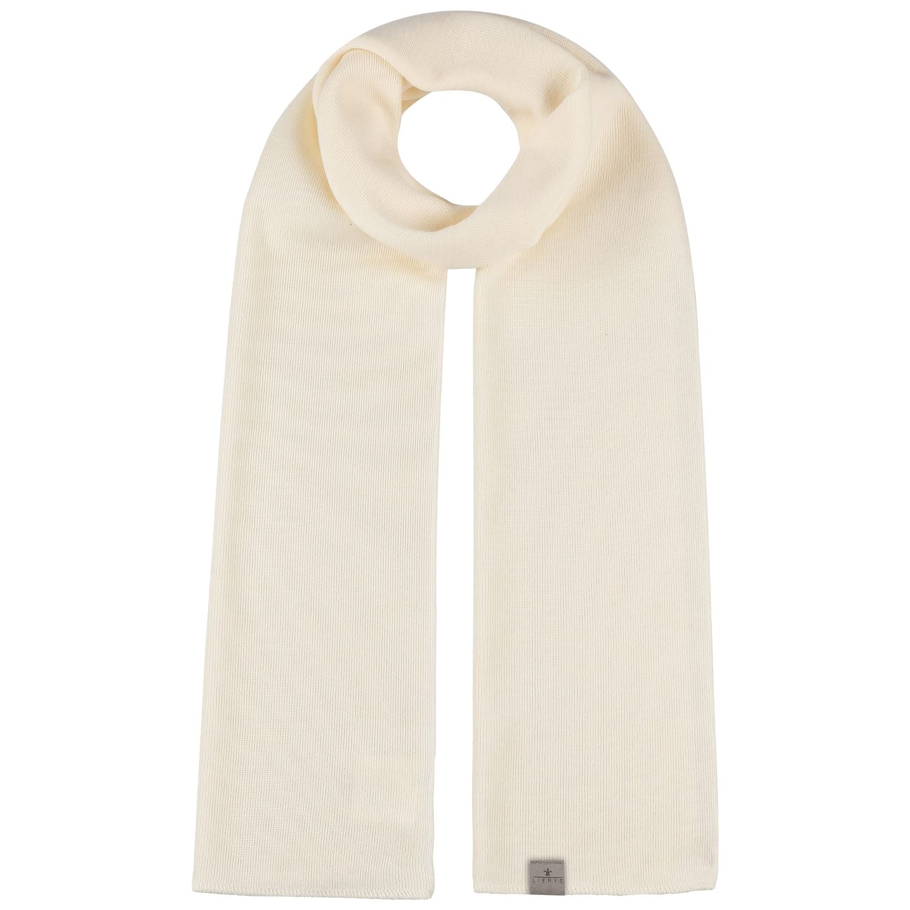 Lierys Women's Cream White Fine Merino Knit Scarf By