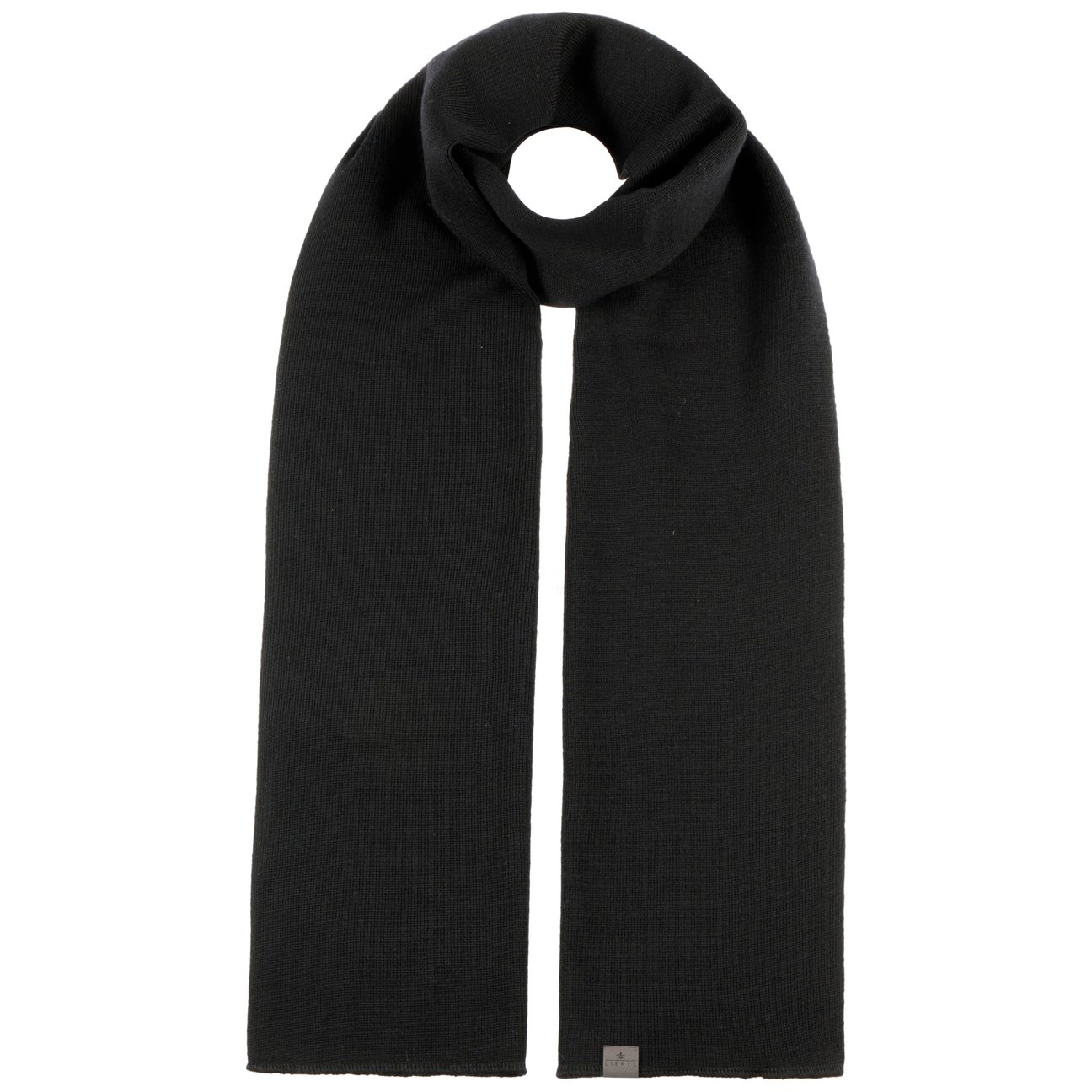Lierys Women's Black Fine Merino Knit Scarf By