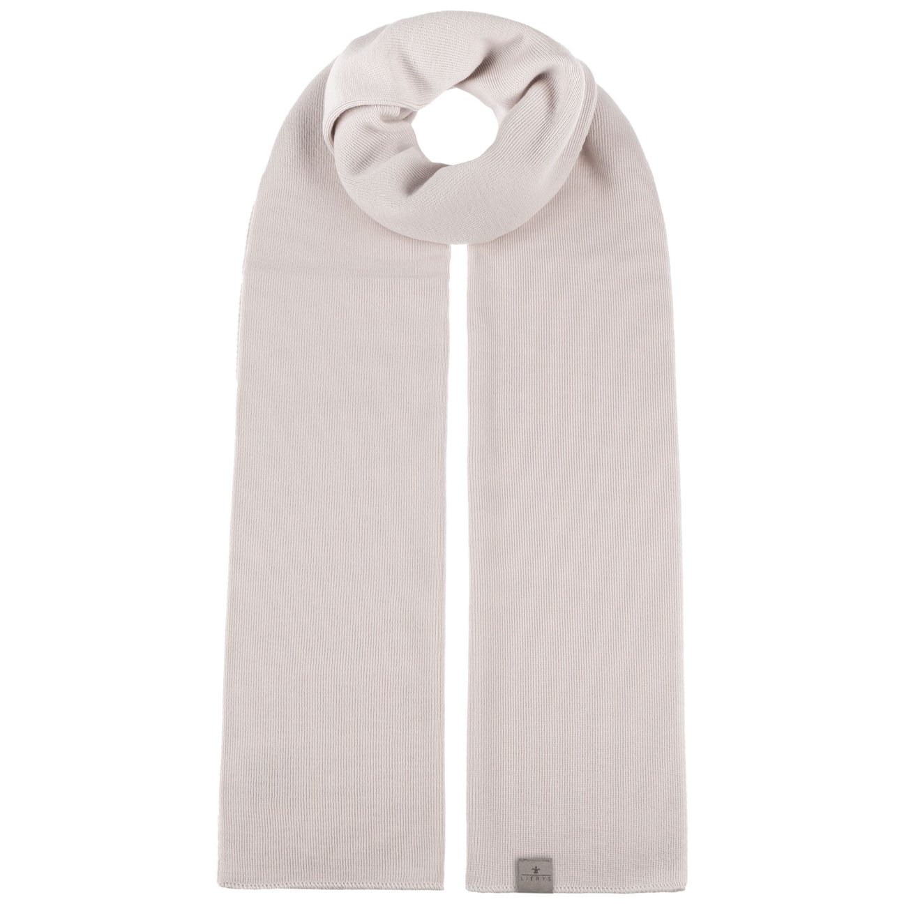 Lierys Women's White Fine Merino Knit Scarf By