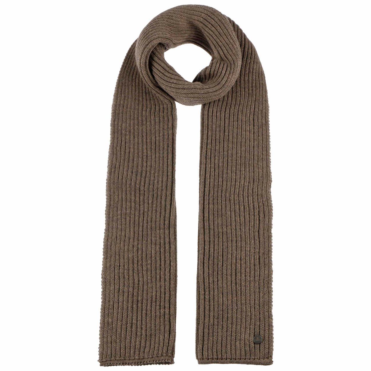 Lierys Women's Brown Merino Rib Scarf By
