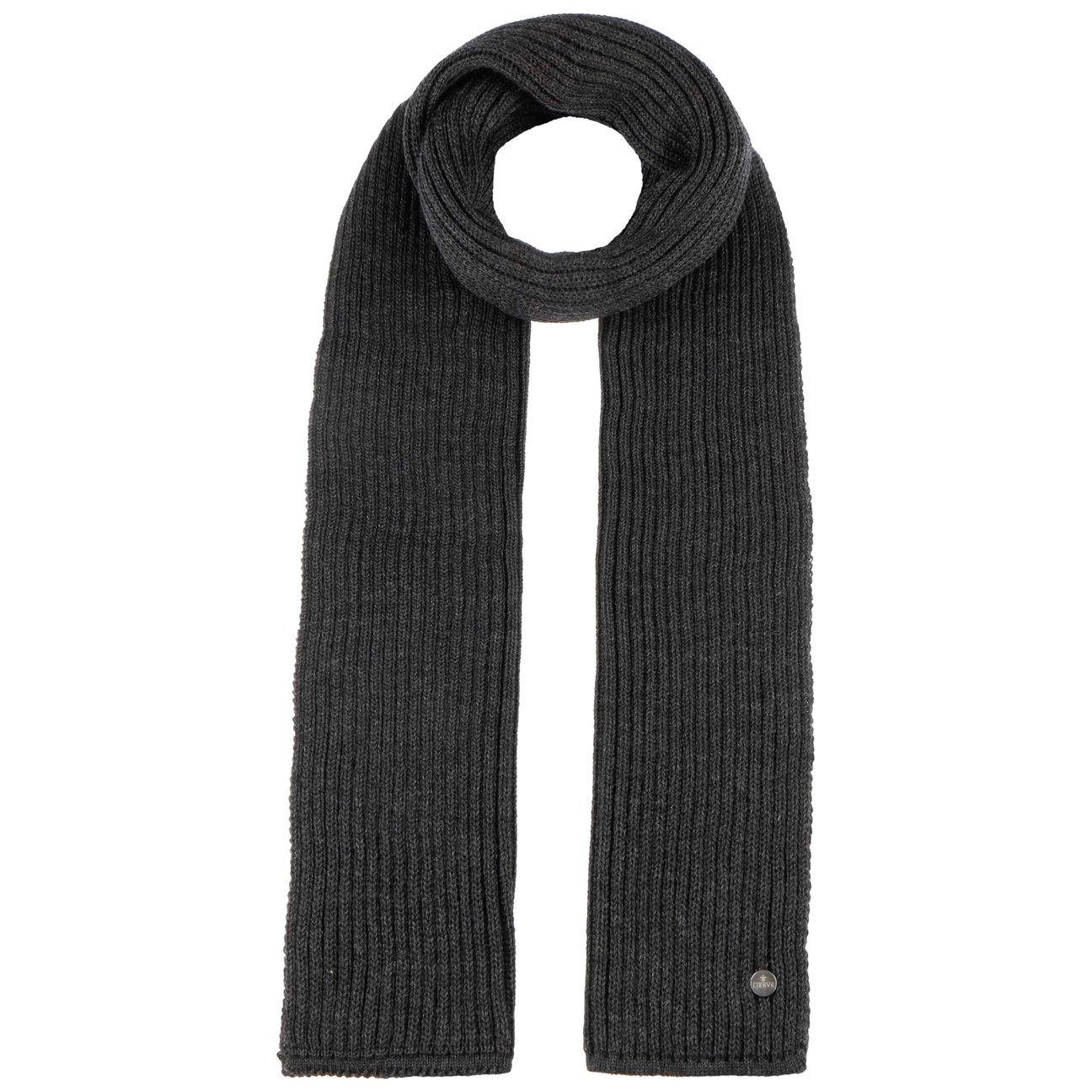 Lierys Women's Anthracite Merino Rib Scarf By