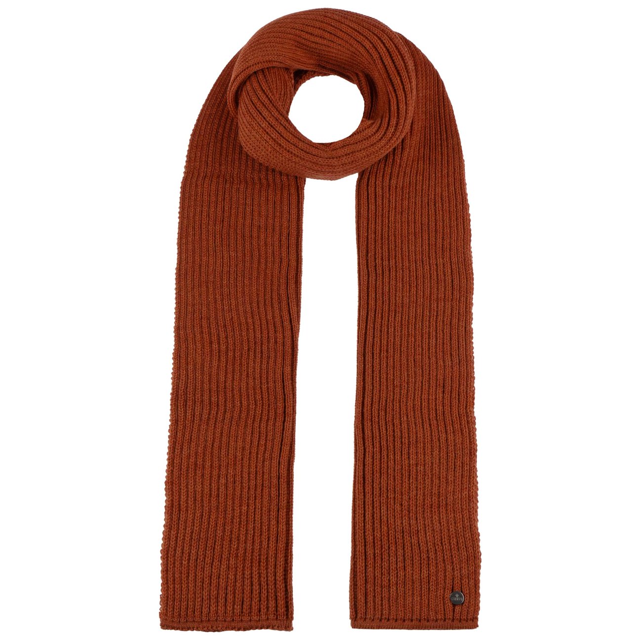 Lierys Women's Rust Merino Rib Scarf By