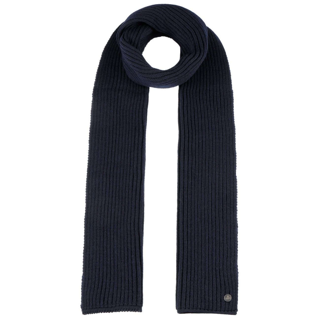 Lierys Women's Blue Merino Rib Scarf By
