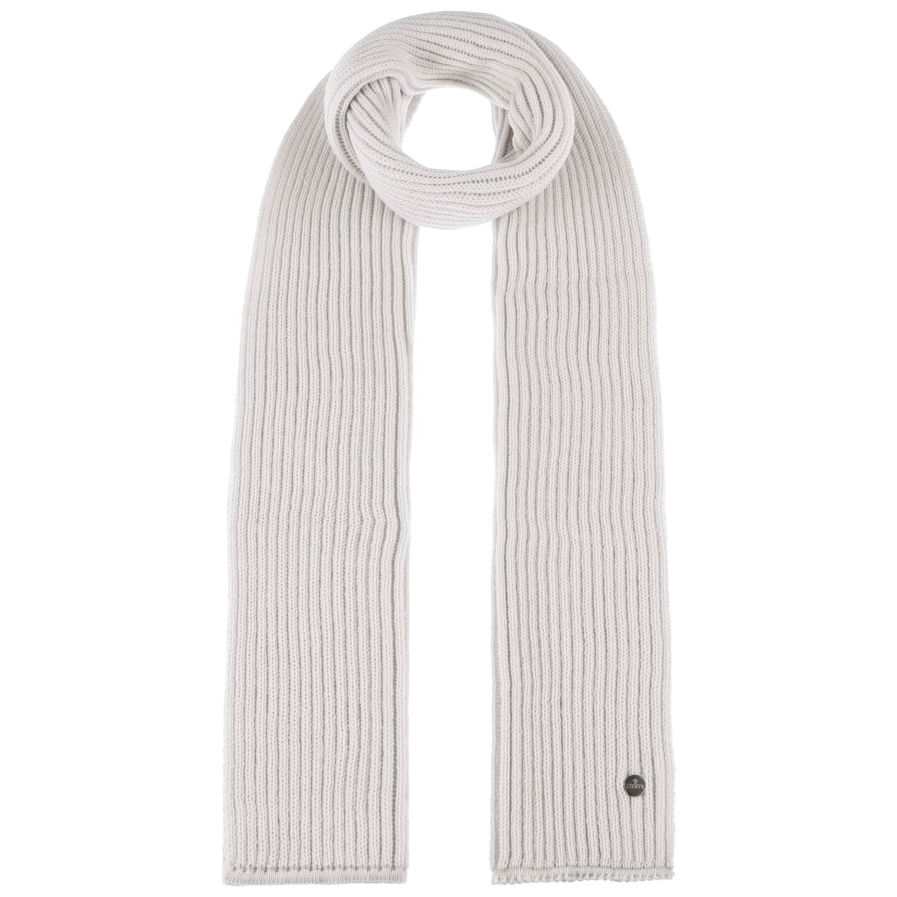 Lierys Women's Light Grey Merino Rib Scarf By