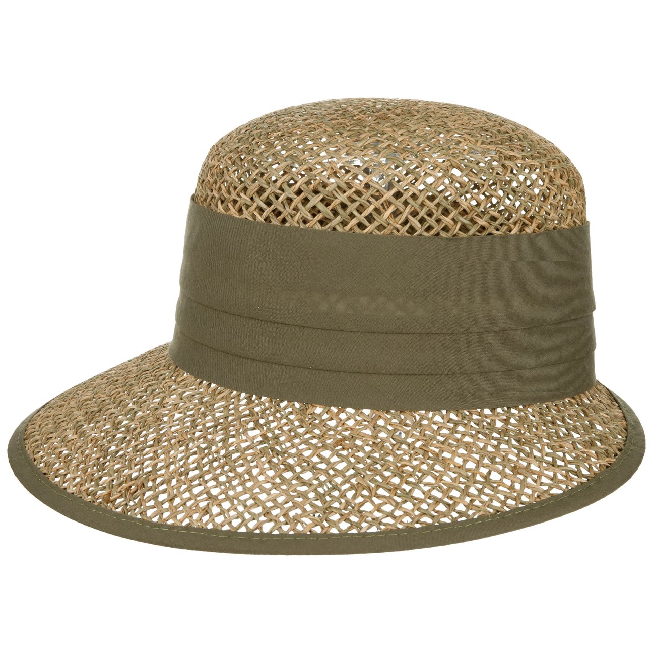 Seeberger Women's Olive Beach Straw Cap By