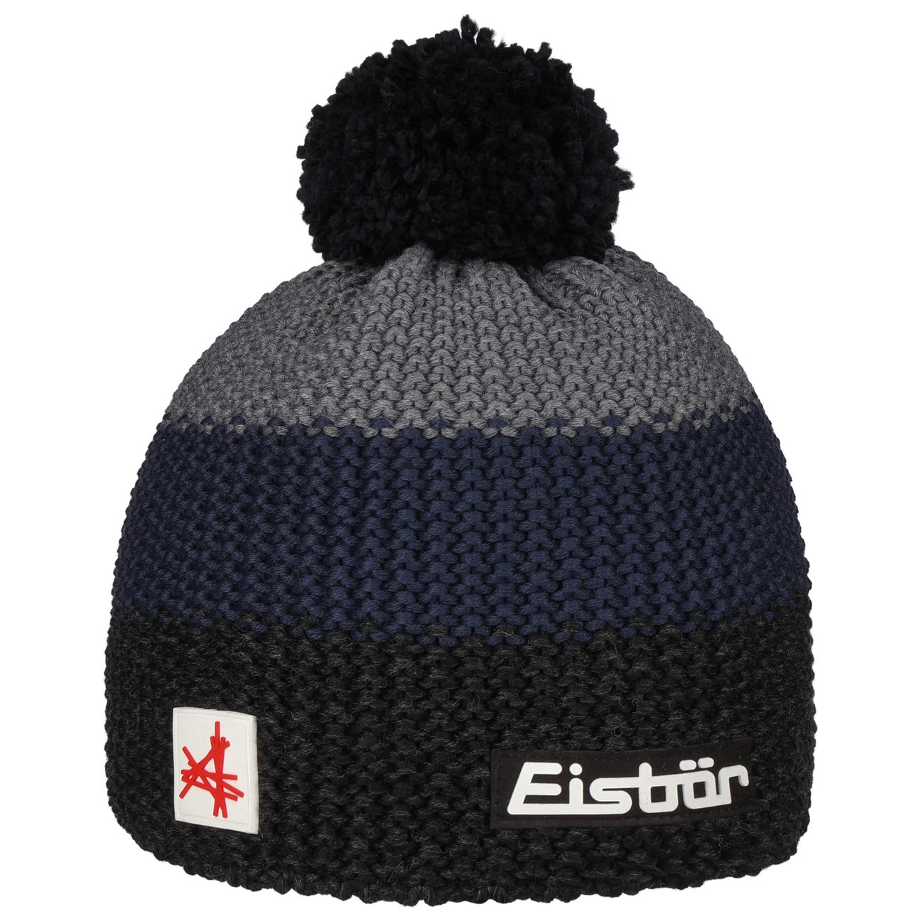 Eisbär Men's Navy Star Beanie With Bobble By
