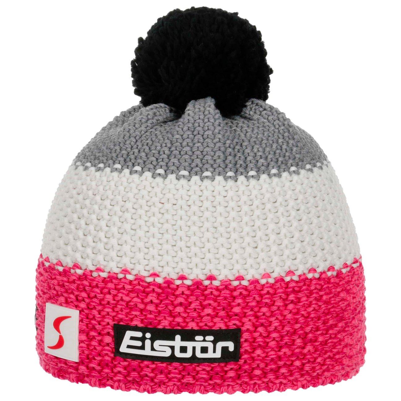 Eisbär Men's Pink Star Beanie With Bobble By