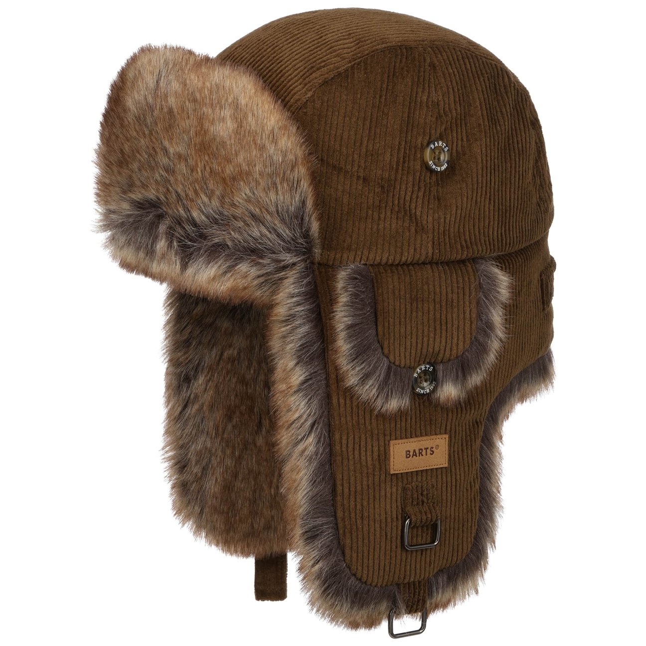 Barts Rib Cord Bomber Hat for Women with Faux Fur Lining in Brown One Size - Image 2