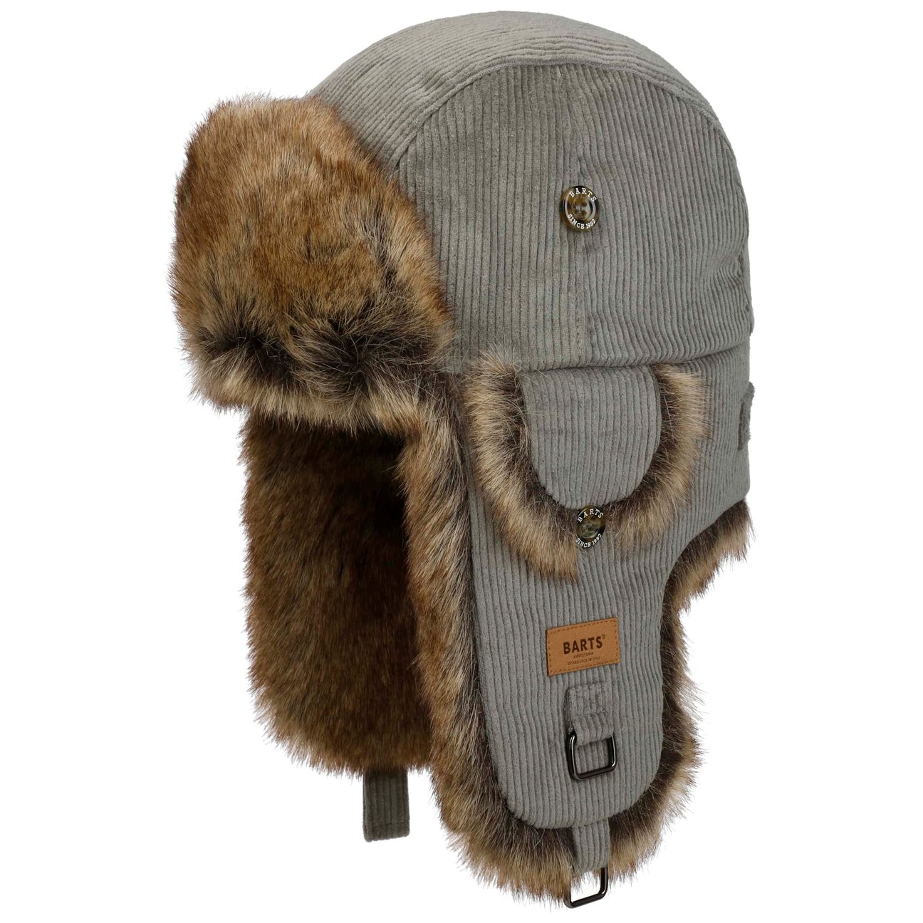 Barts Men's Light Olive Rip Bomber Corduroy Trapper Hat By