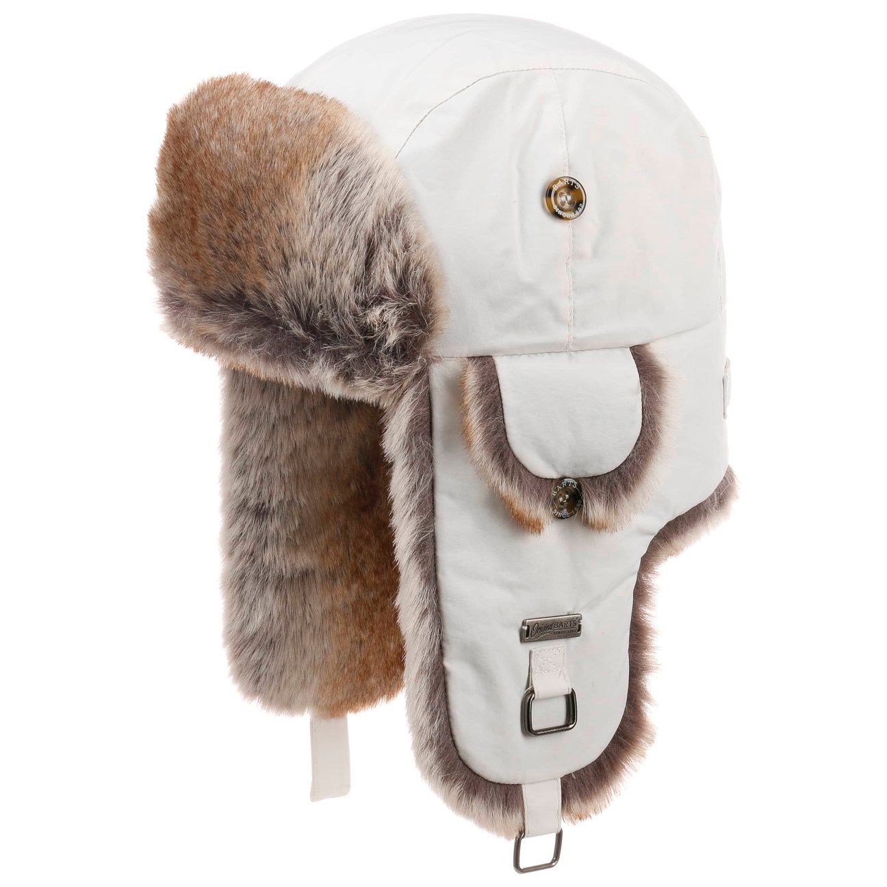 Barts Men's White Kamikaze Nylon Trapper Hat By