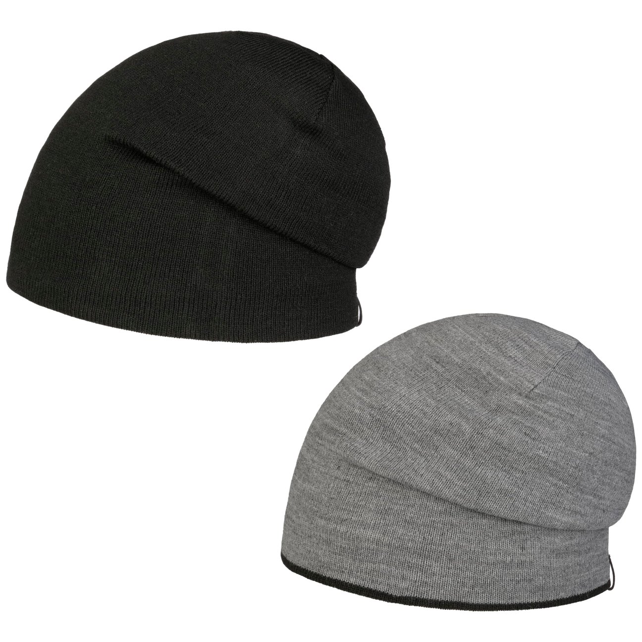 Barts Men's Black Eclipse Knit Oversize Beanie By
