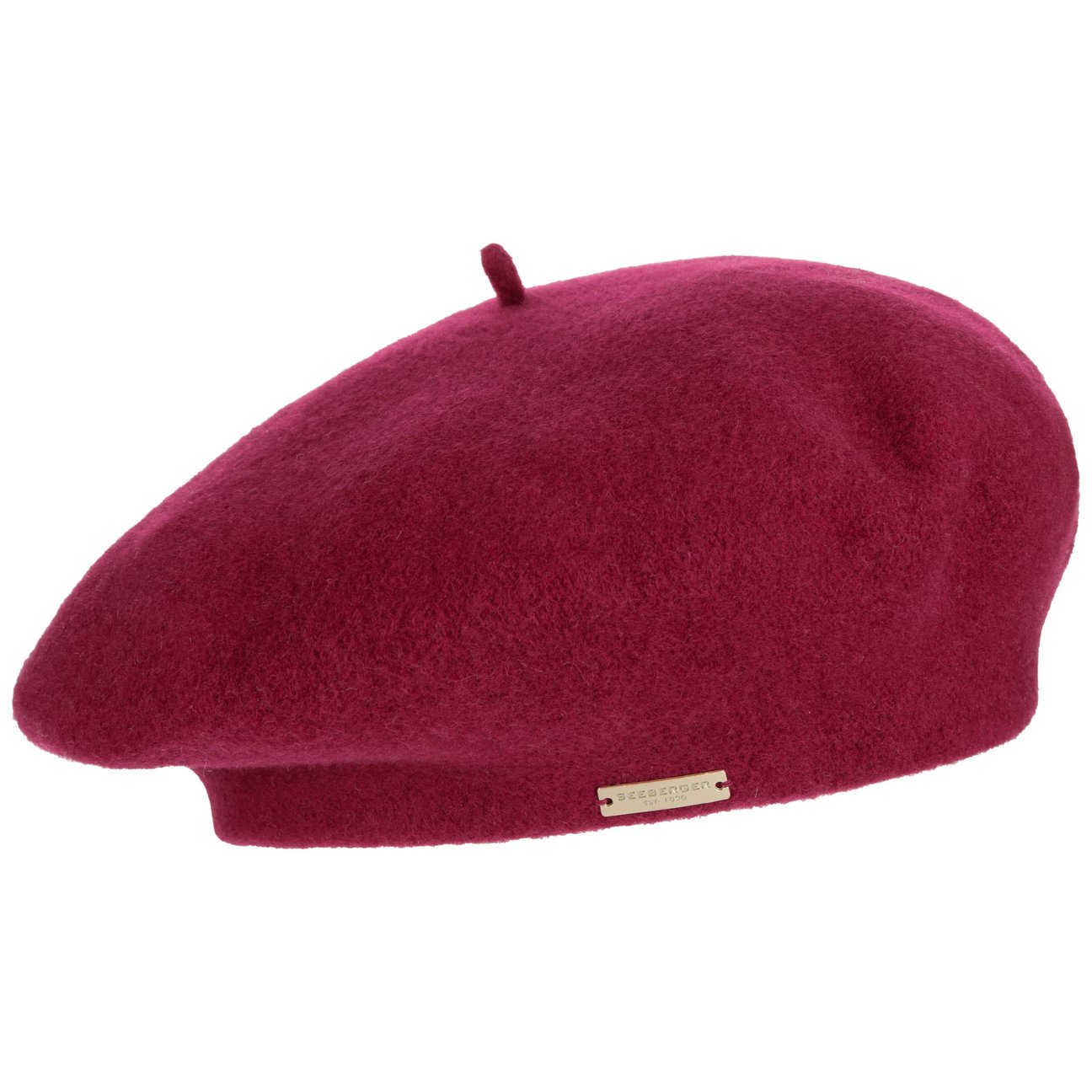 Seeberger Unisex Raspberry Virgin Wool Beret For Women By