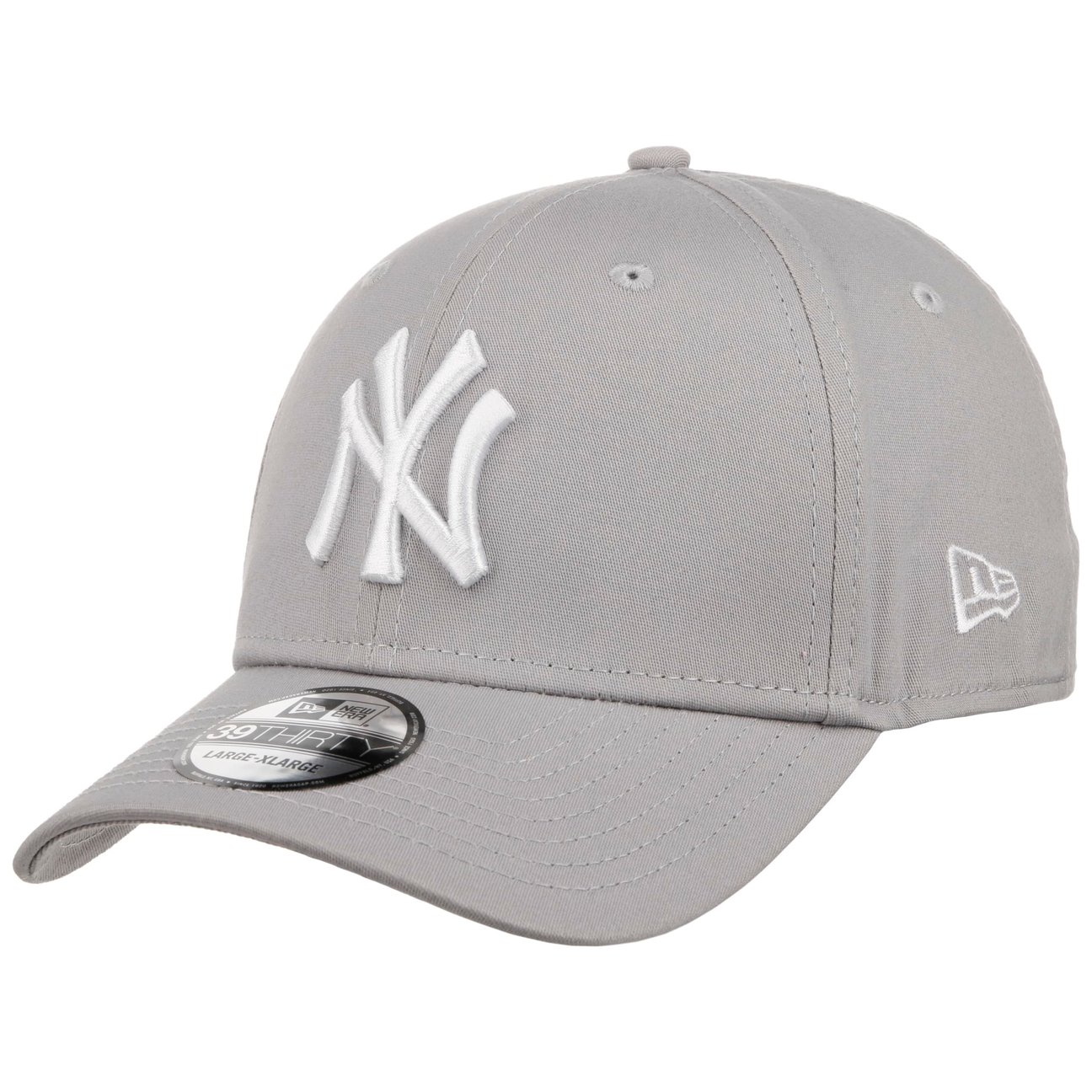 New Era Men's Grey 39Thirty League Ny Basic Cap By M/L (57-59 Cm)
