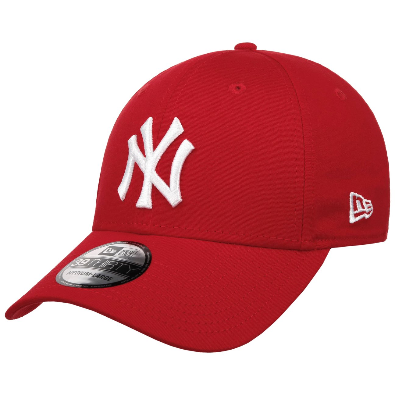 New Era Men's Red 39Thirty League Ny Basic Cap By M/L (57-59 Cm)