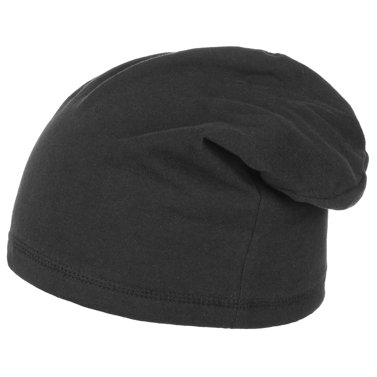 Lipodo Women's Black Boston Oversize Jersey Beanie By