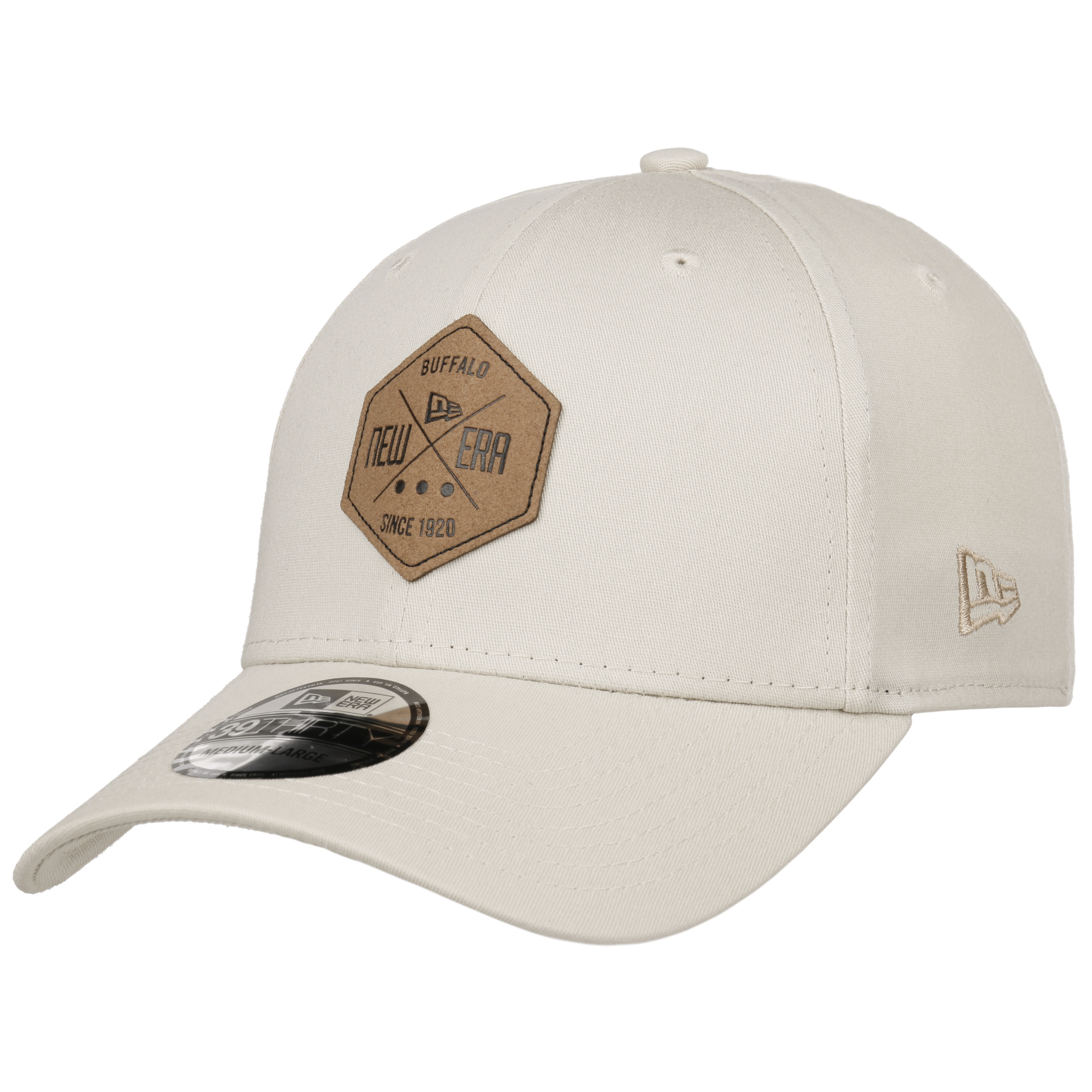 New Era 39Thirty Stretch Cap - Hex Patch Stone Beige L/XL