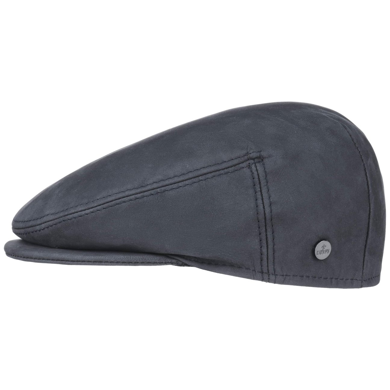 Lierys Women's Blue Leather Flat Cap By