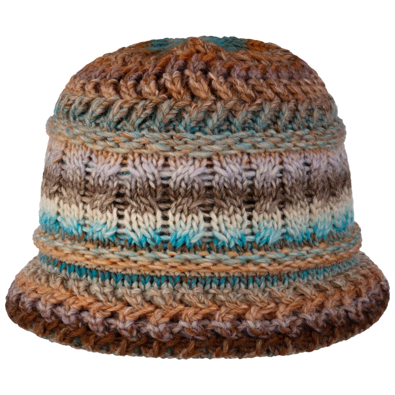 Lierys Women's Brown-Blue Alesund Knit Hat For By