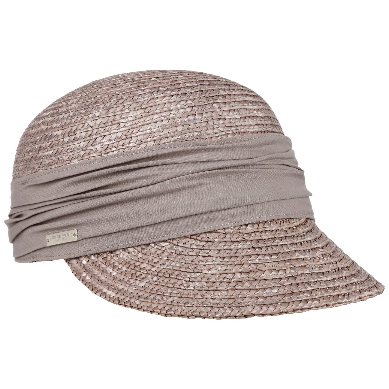 Seeberger Unisex Grey Grace Straw Cap By